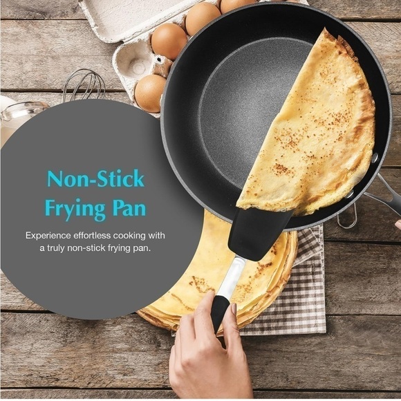 Brand New 10" Nonstick Frying Pan w/ Splatter Screen & Spatula Aluminum - Picture 14 of 16